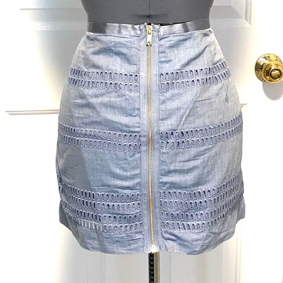 Gap eyelet Chambray mini skirt NWT 12 432 - Picture 2 of 7